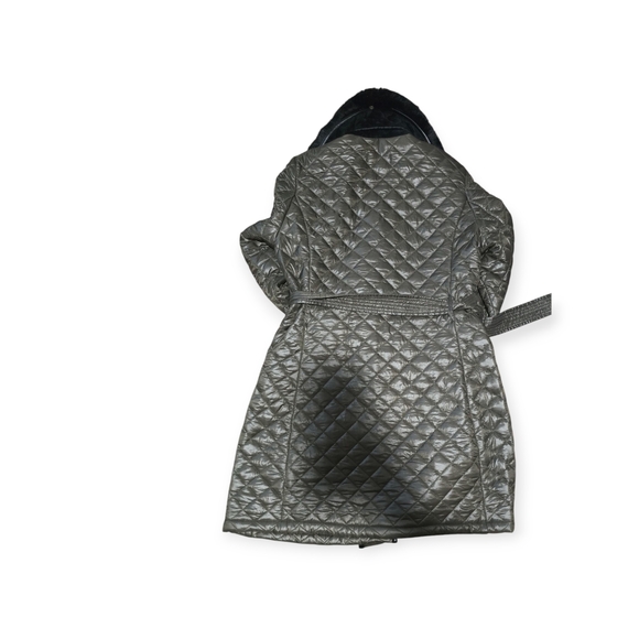 Lauren Ralph Lauren Quilted Puffer Coat In Hunter Green - Picture 5 of 7